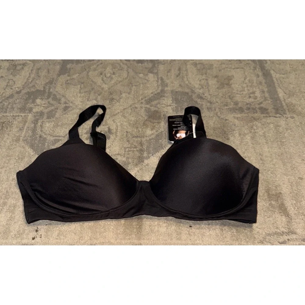 Bali Petal Concealers Lightly Lined Full Coverage Black Wireless Bra 3413 Sz 40D
